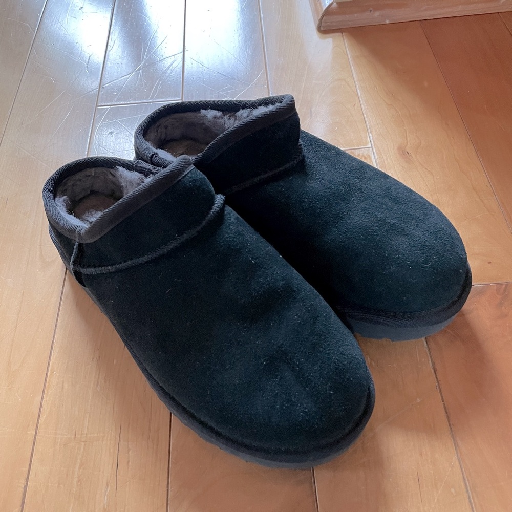 Ugg Classic Slippers Black Suede NWOT